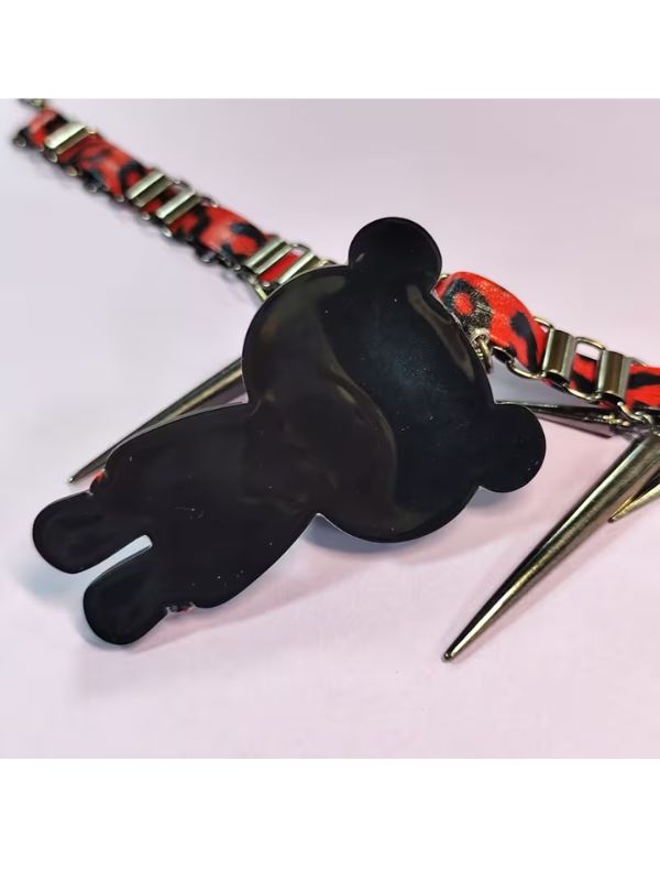 Black and Red Rivet Necklace