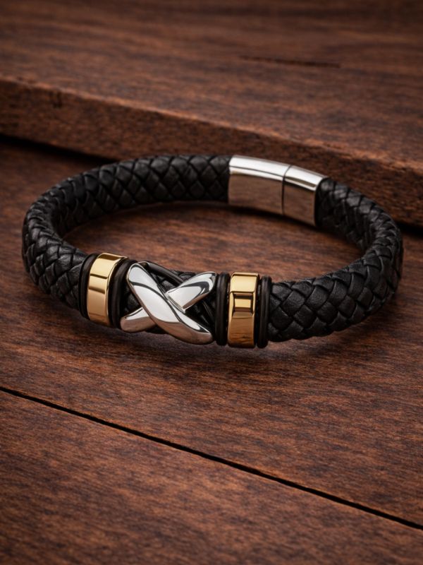 Criss Cross Leather bracelet