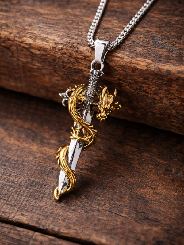 Sword & Dragon Necklace