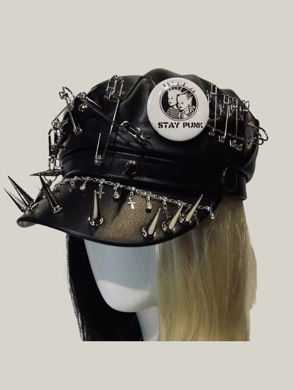 Gothic Black Cap Womens