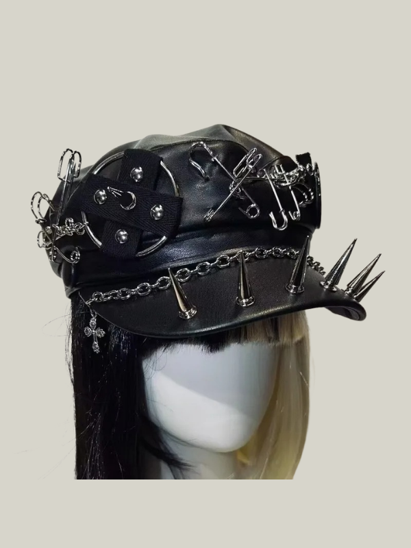 Gothic Black Cap Womens