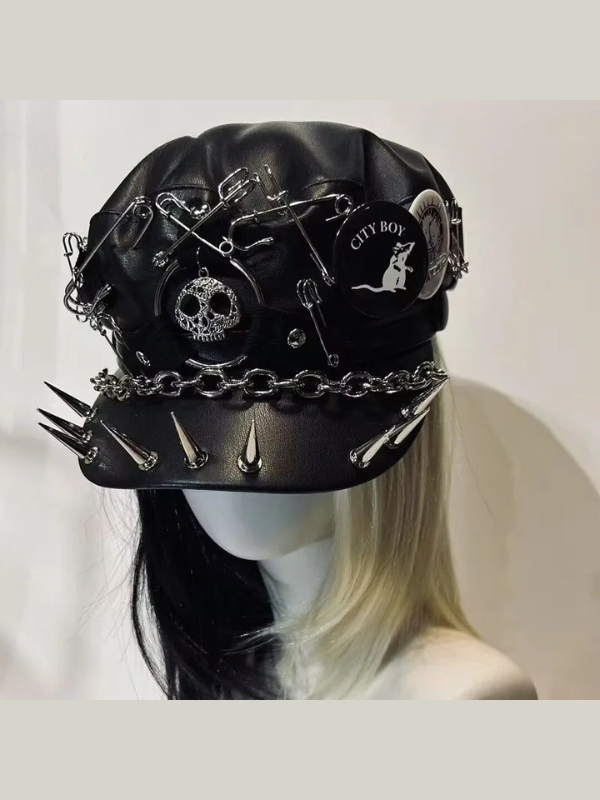 Gothic Black Cap Womens
