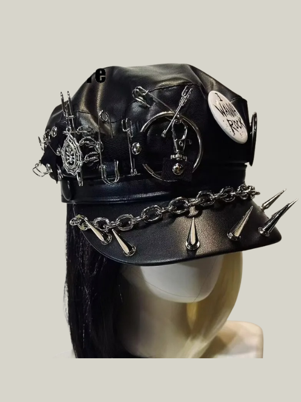 Gothic Black Cap Womens