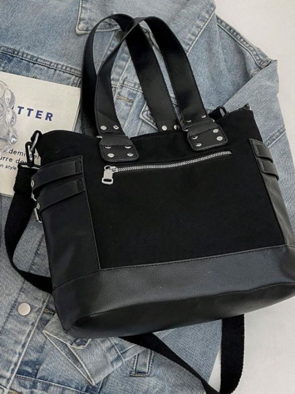 Zipper Womens Bag Black