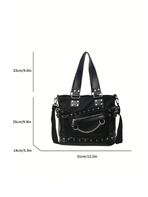 Zipper Womens Bag Black
