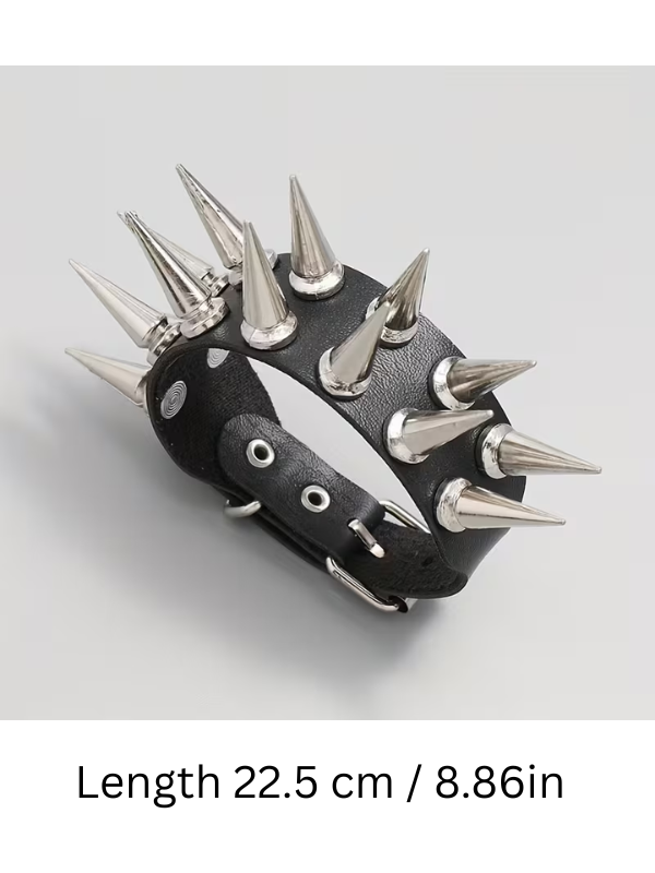 black double studded bracelet